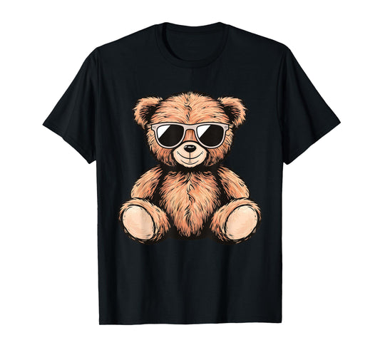 Cool Teddy Bear Men Women Kids Casual Cute Funny Graphic T-Shirt