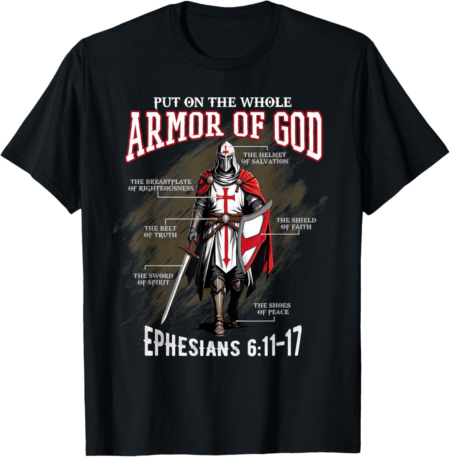 Full Armor of God Men Women Kids Christian Bible Verse Gift T-Shirt