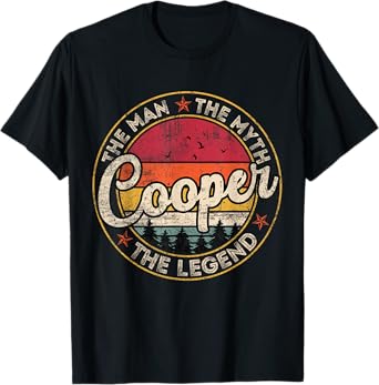 Cooper The Man The Myth The Legend Personalized Name T-Shirt