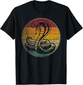 King Cobra Snake Shirt Sun Retro Vintage Reptile 80s Gift T-Shirt