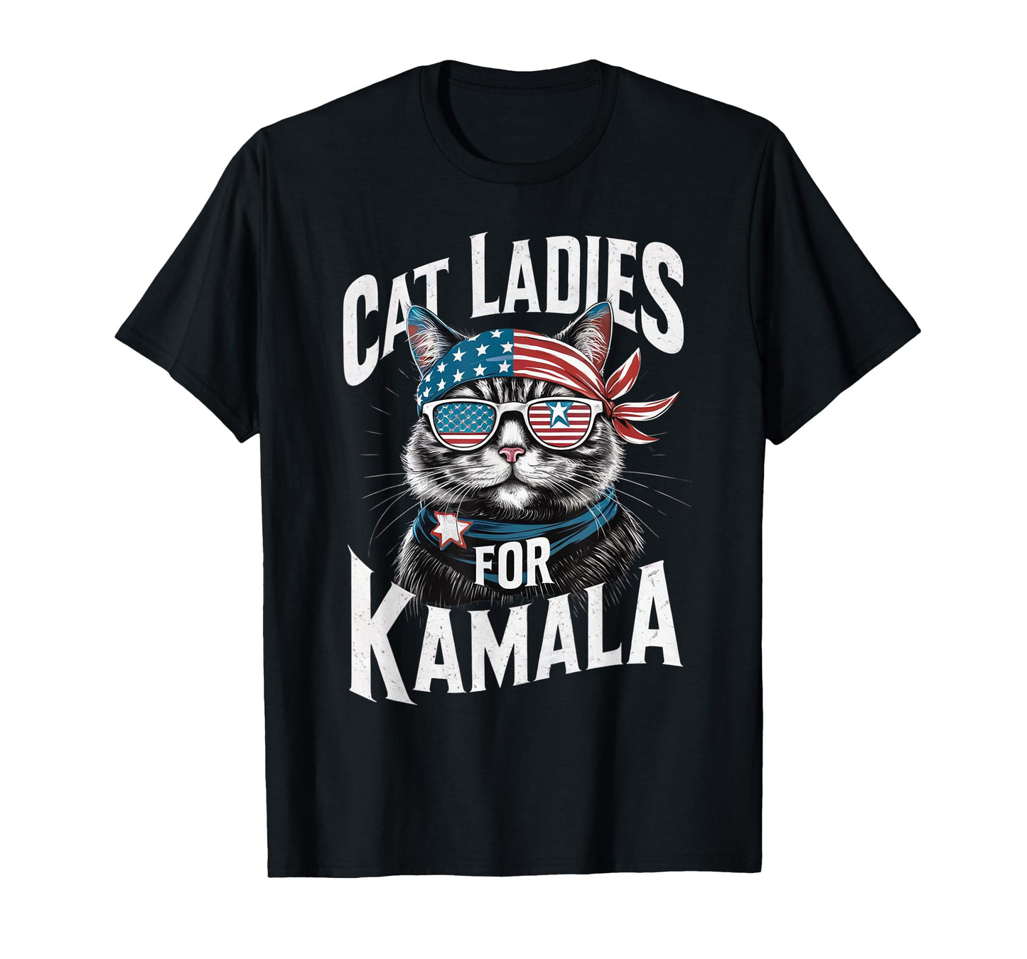 Cat Ladies for Kamala 2024 President Kamala-Harris T-Shirt