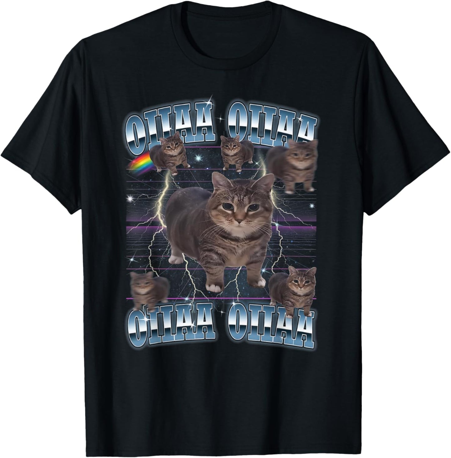 OIIA OIIA CAT Spinning Cat Meme Funny Trendy Cat T-Shirt