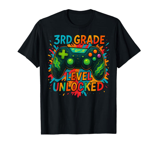 Back to School 3rd Grade Boys Gamer First Day School Level T-Shirt