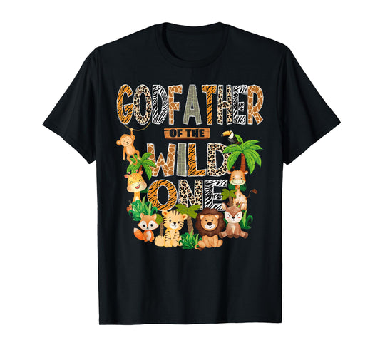 GodFather Of The Wild One Safari Jungle 1St Birthday Party T-Shirt