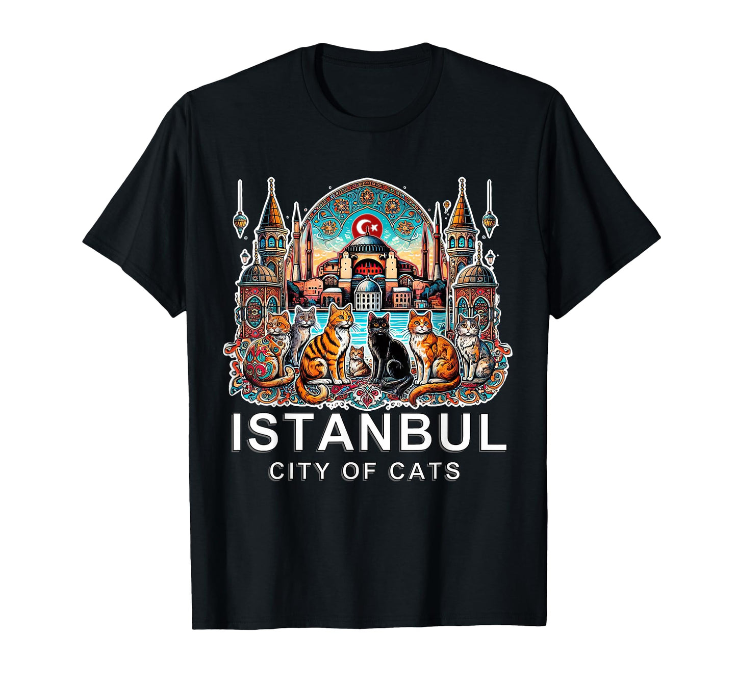 Istanbul, Turkey - City of Cats II - in Turkish White T-Shirt
