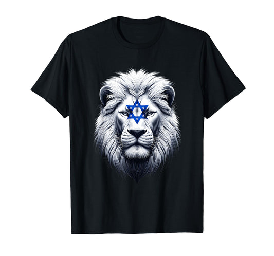Jewish Israel Flag Lion David Star Yisrael Proud Israelites T-Shirt