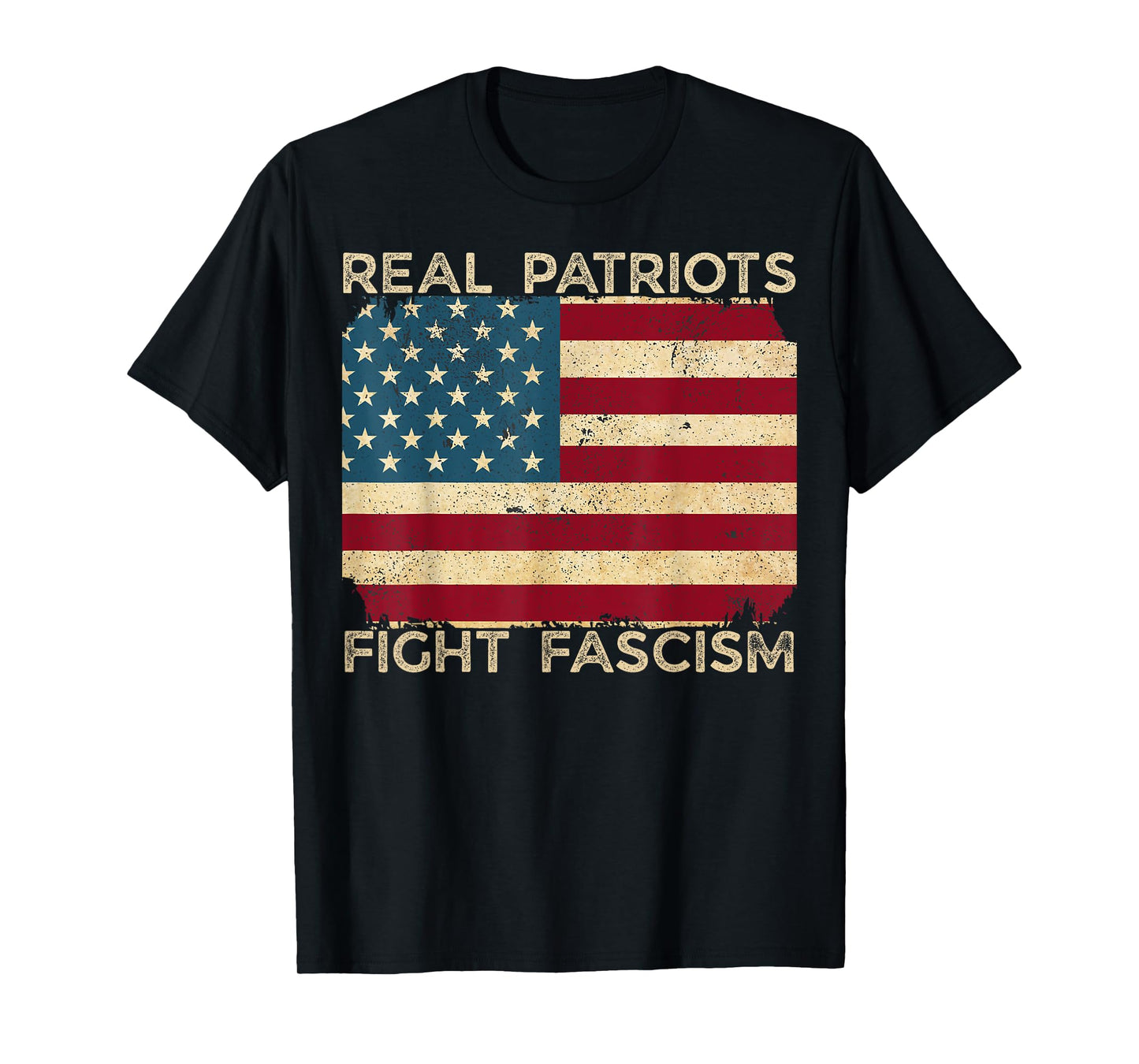 Real Patriots Fight Fascism nti Fascist Political Protest T-Shirt