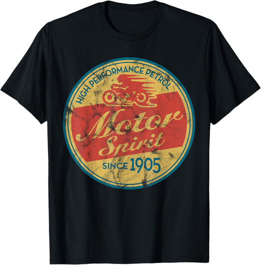 Vintage Motorcycle T-shirt(distressed shirts women & men) T-Shirt