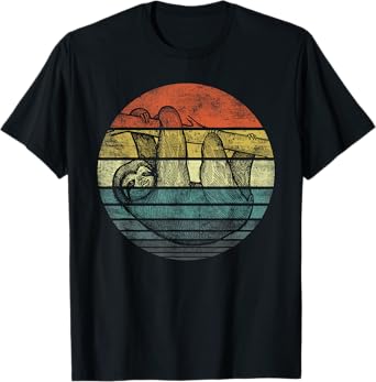 Sloth Lover Gifts Retro Sunset Funny Animal Sloth Silhouette T-Shirt