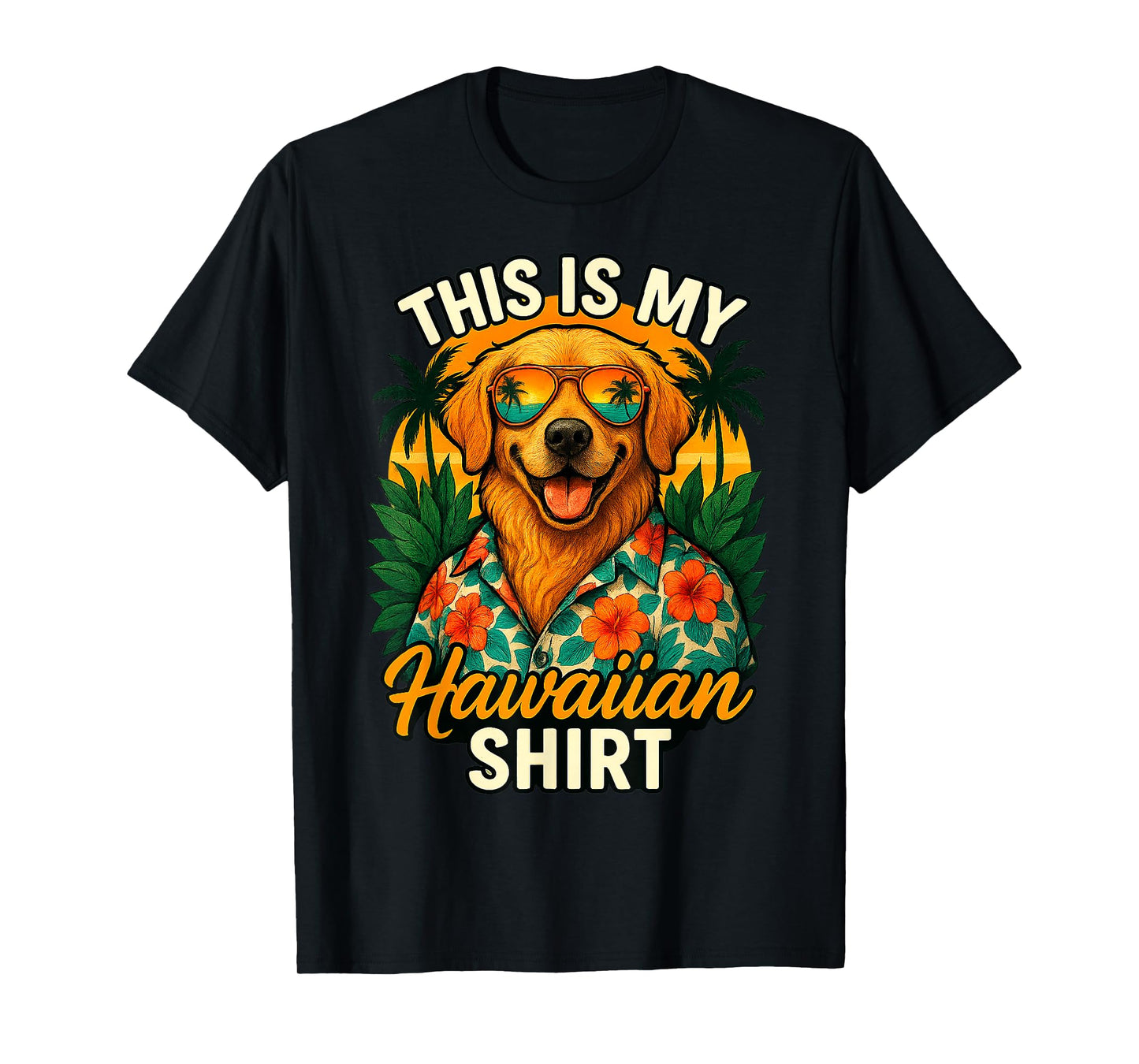 This Is My Hawaiian Shirt Tropical Luau Costume Cool Dog T-Shirt