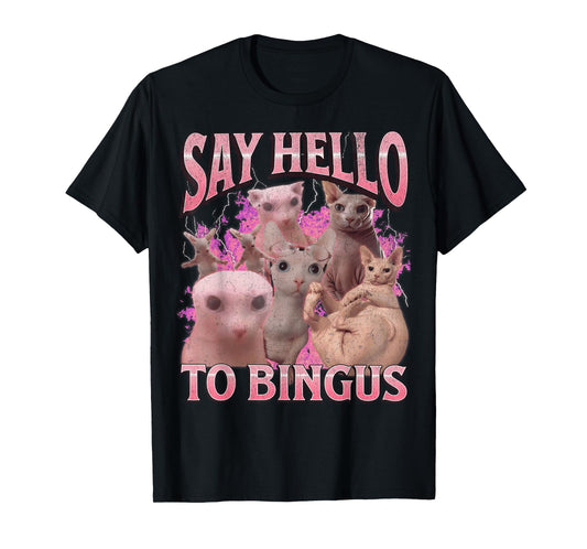 Say Hello To Bingus Funny Sphinx Cat Meme Bootleg Graphic T-Shirt