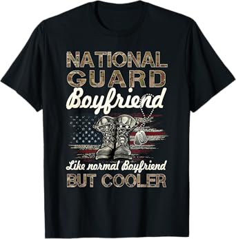 National Guard Boyfriend Proud Boyfriend Military Matching T-Shirt