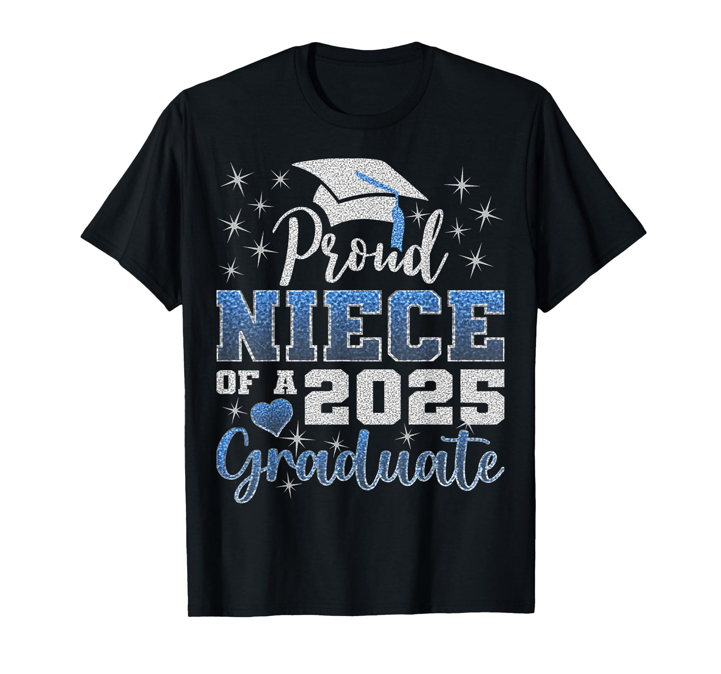 Super Proud Niece of 2025 Graduate Awesome Family College T-Shirt