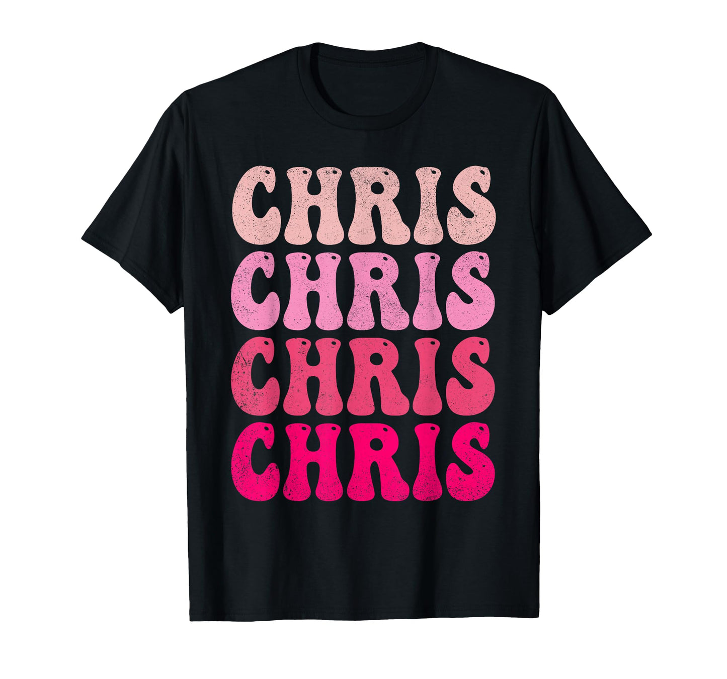 Groovy Chris First Name Personalized I Love Chris Tees Meme T-Shirt