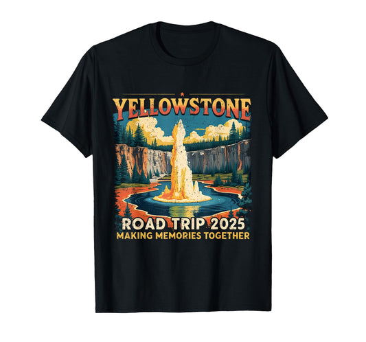 Yellowstone Road Trip 2025 Vintage Tee T-Shirt