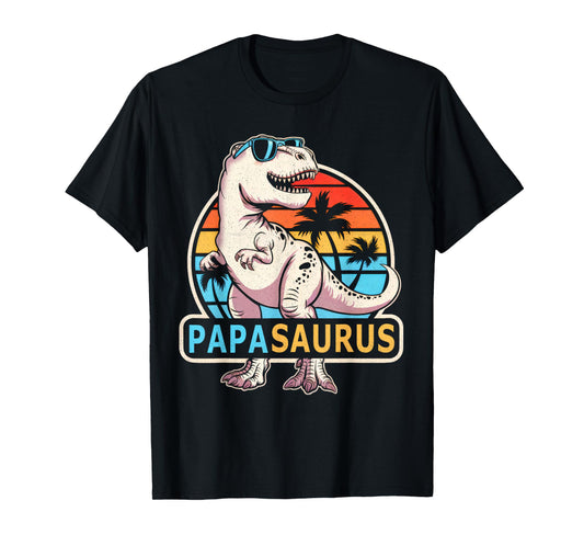 Papa Saurus T Rex Men Daddy Dad Dinosaur Family Matching T-Shirt