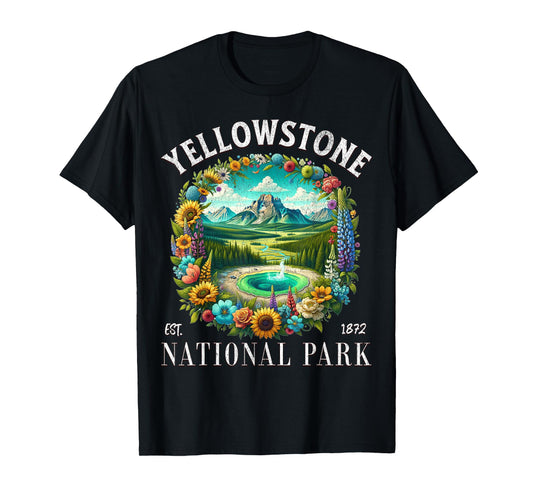 Yellowstone Grand Prismatic Spring Geothermal Vintage T-Shirt