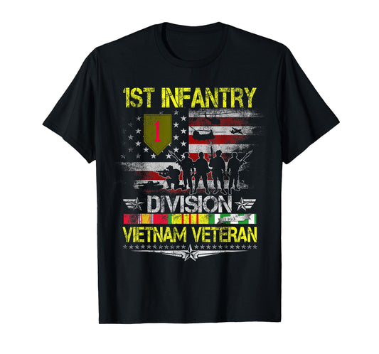 1st Infantry Division Vietnam Veteran Military Veterans Day T-Shirt