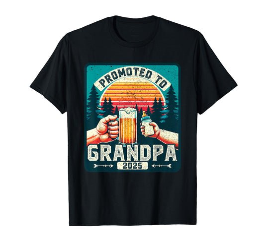 Promoted To Grandpa 2025, Soon To Be Future Grandfather T-Shirt