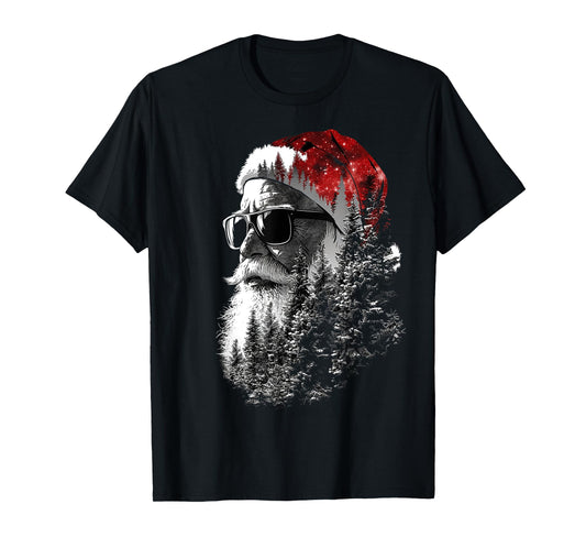 Santa Claus Christmas Motif X-Mas Sunglasses Santa Claus T-Shirt