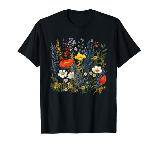 Summery colorful wild Flower for Flowers and Herbs Lovers T-Shirt