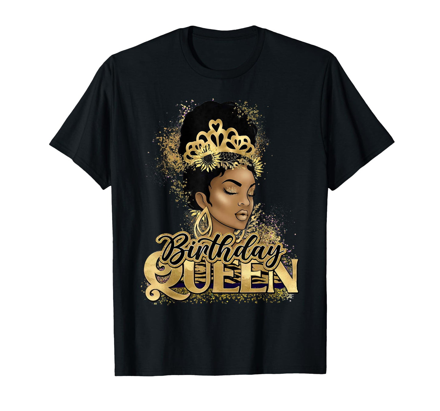 Birthday Queen African American Black Woman T-Shirt