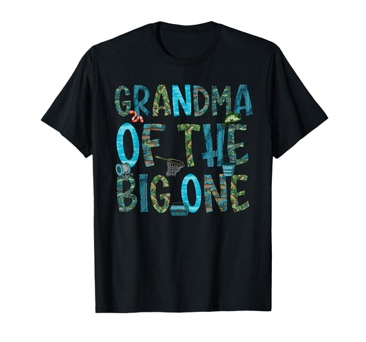 Grandma Of The Big One 1st Birthday Party Fishing Matching T-Shirt