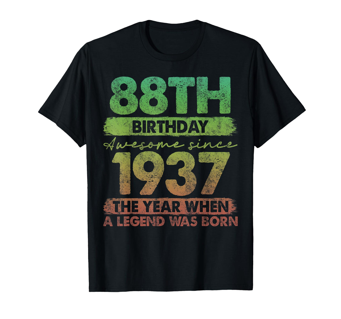 88 Year Old Gifts Vintage 1937 Limited Edition 88th Birthday T-Shirt