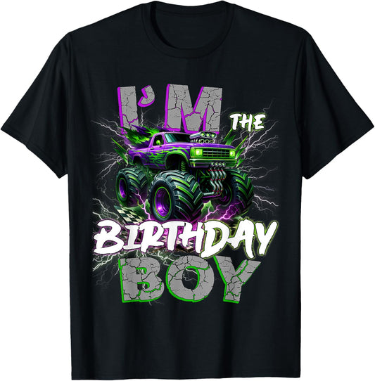 Im The Birthday Monster Truck Group Family Matching Party T-Shirt