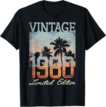 Vintage 1960 Limited Edition 65th Birthday 65 Year Old Gifts T-Shirt