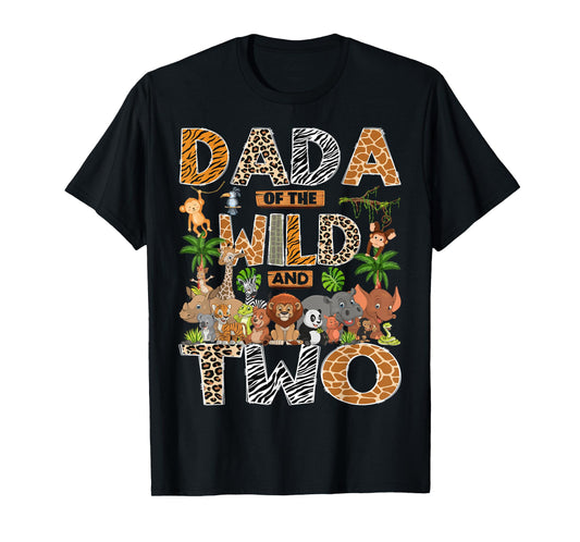Dada Of The Wild & Two 2Nd Birthday Boy Safari Jungle T-Shirt
