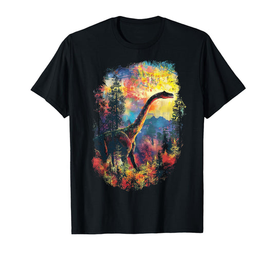 Apatosaurus Dinosaur Motif Artwork Apatosaurus T-Shirt
