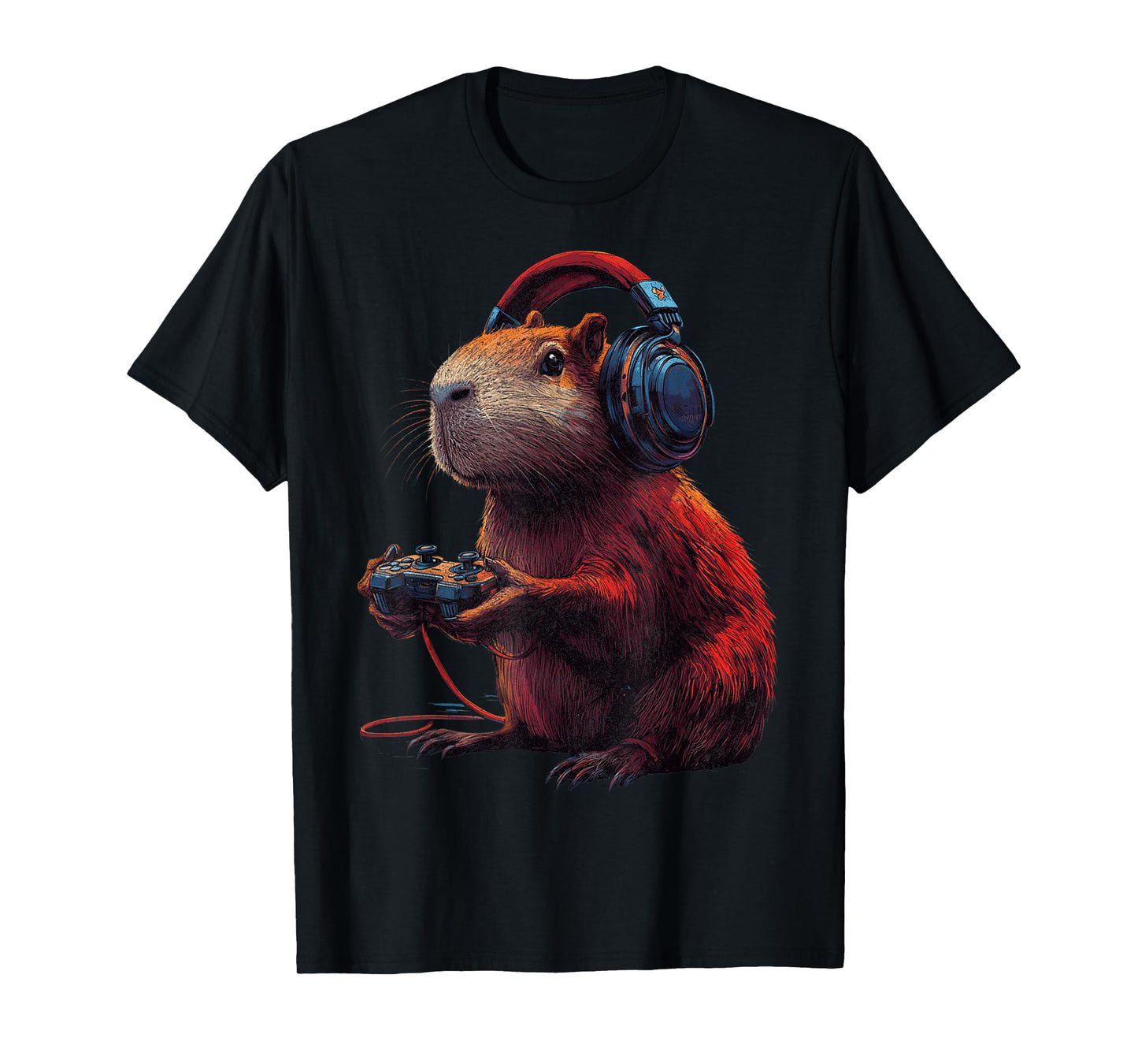 Funny Graphic Capybara Video Games for Gamer T-Shirt