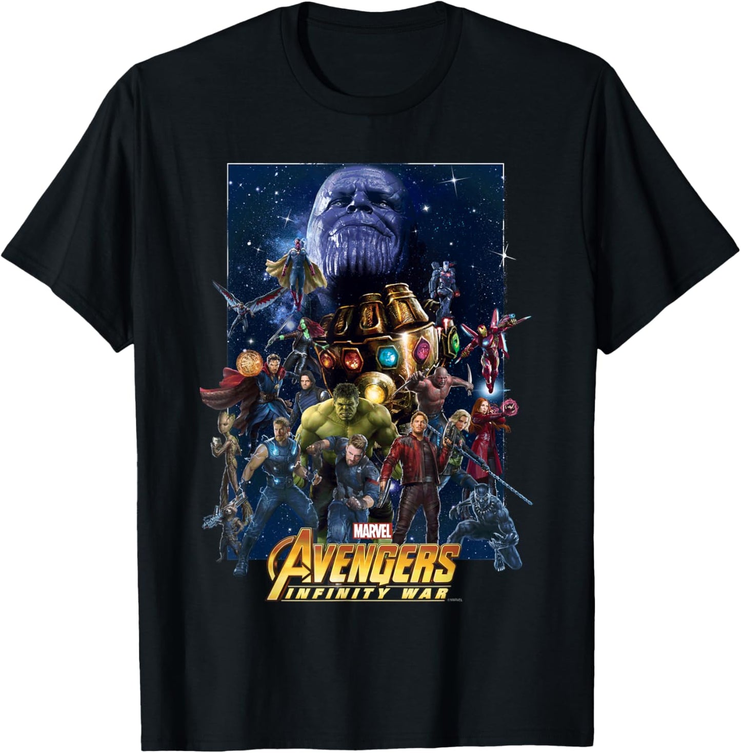 Marvel Avengers Infinity War Hero Team Assemble T-Shirt
