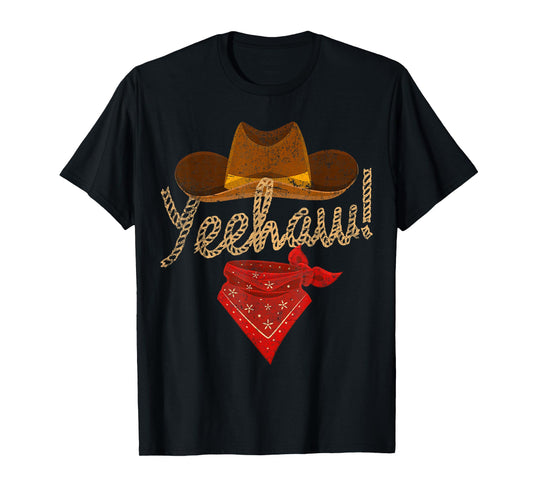 Yeehaw Cowboy Cowgirl Western Country Howdy Southern Yee Haw T-Shirt