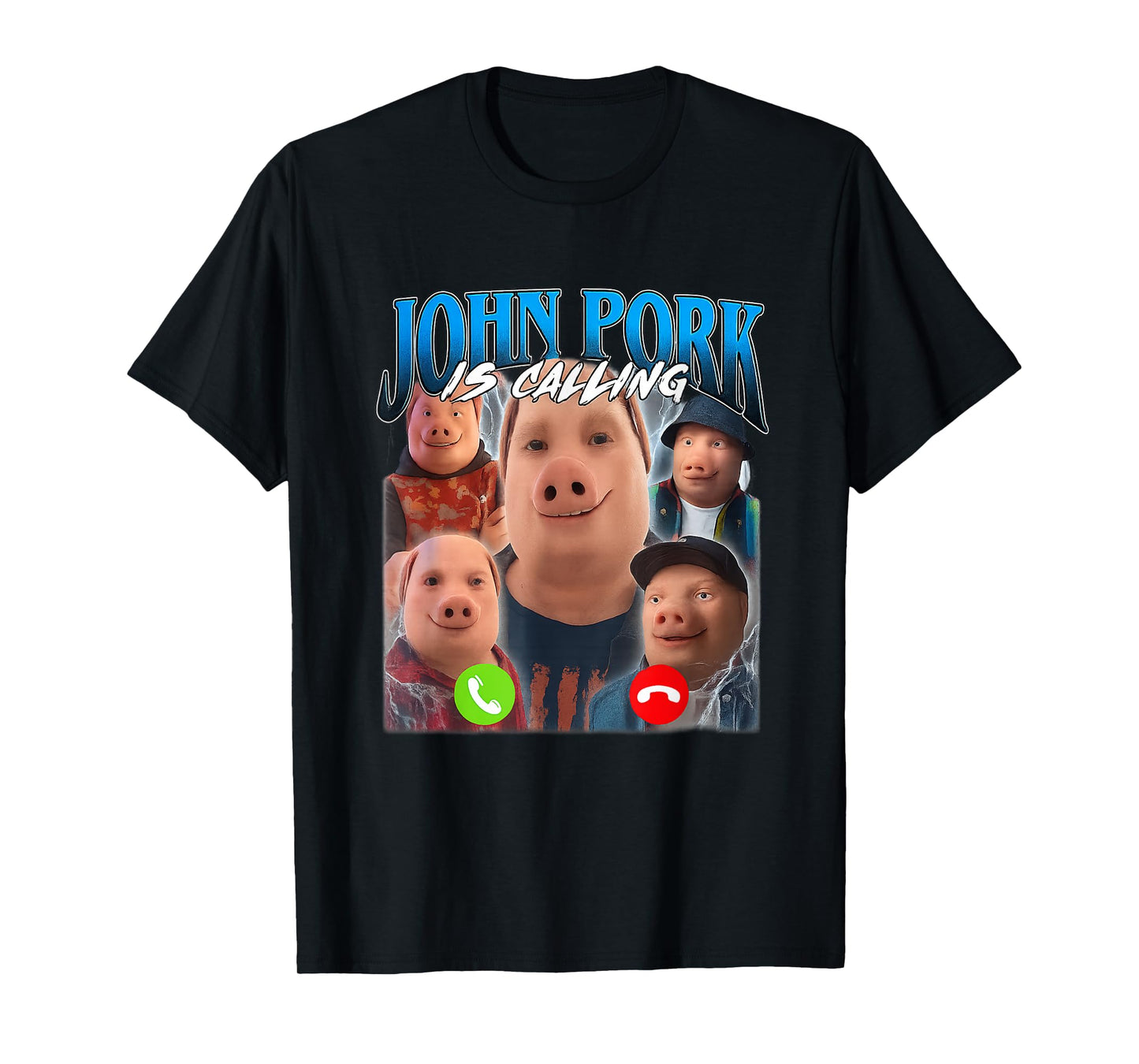 John Pork Is Calling Funny Gen Z Brainrot Trending Gag Meme T-Shirt