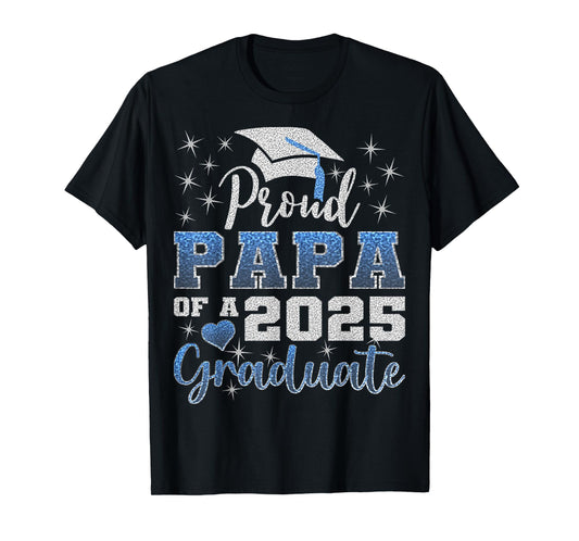 Super Proud Papa of 2025 Graduate Awesome Family College T-Shirt