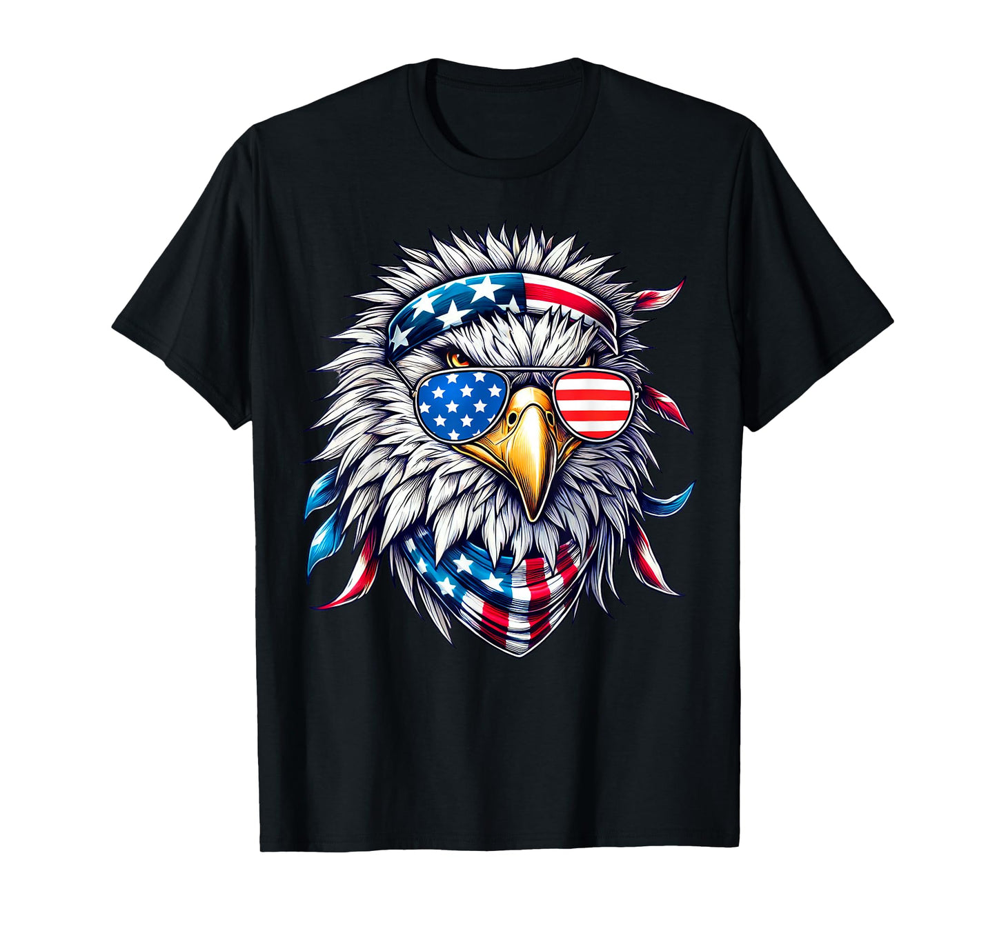 American Flag Bald Eagle Patriotic Eagle 4th of July USA T-Shirt