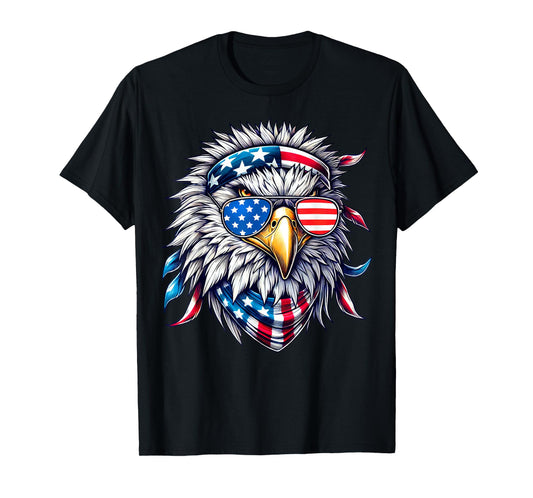 American Flag Bald Eagle Patriotic Eagle 4th of July USA T-Shirt