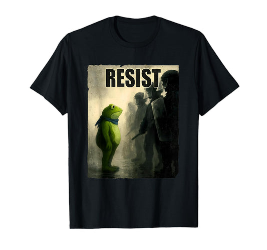 Frogs Resist Portland Frog Protest Vintage Activist Freedom T-Shirt