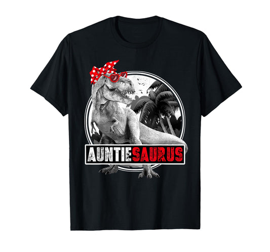 Auntiesaurus T-Rex Dinosaur Auntie Dinosaur T-Shirt