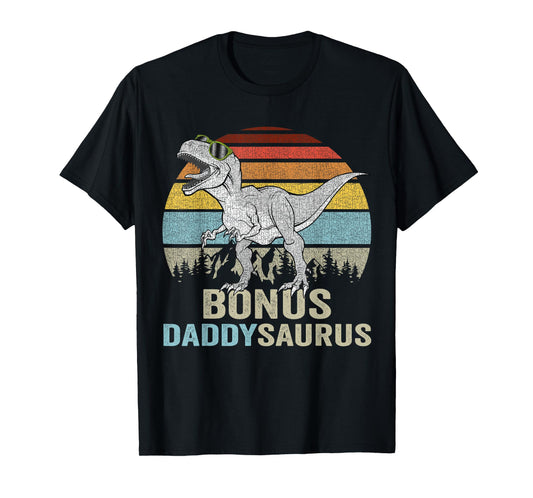 Bonus Daddy Saurus T Rex Daddysaurus Stepdad Gifts T-Shirt