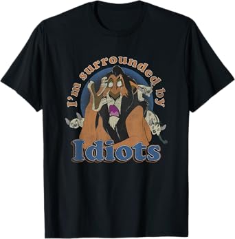 Disney The Lion King Scar I'm Surrounded By Idiots Retro T-Shirt