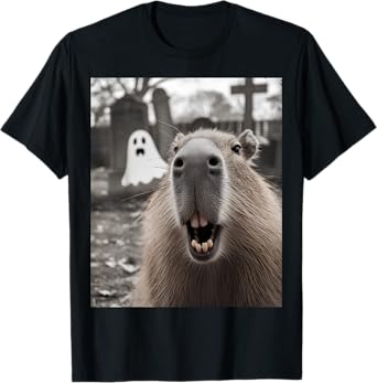 Funny Capybara Ghost Halloween Costume Capybara Halloween T-Shirt