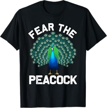 Funny Peacock Art For Men Women Colorful Peacock Bird Lover T-Shirt