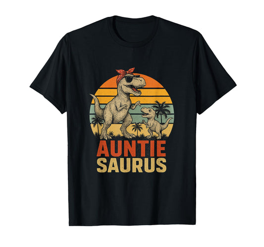 AuntieSaurus Dinosaur T-Rex Auntie Aunt Nephew Matching T-Shirt
