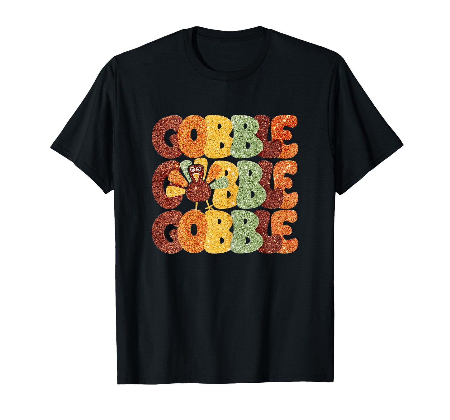 Womens Bling Bling Thanksgiving Gobble, Turkey, Family Sweatshirt T-Shirt