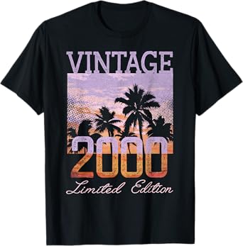 Vintage 2000 Limited Edition 25th Birthday 25 Year Old Gifts T-Shirt