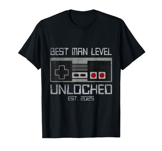 Best Man Bachelor Party 2025 Gamer Husband Wedding For Men T-Shirt