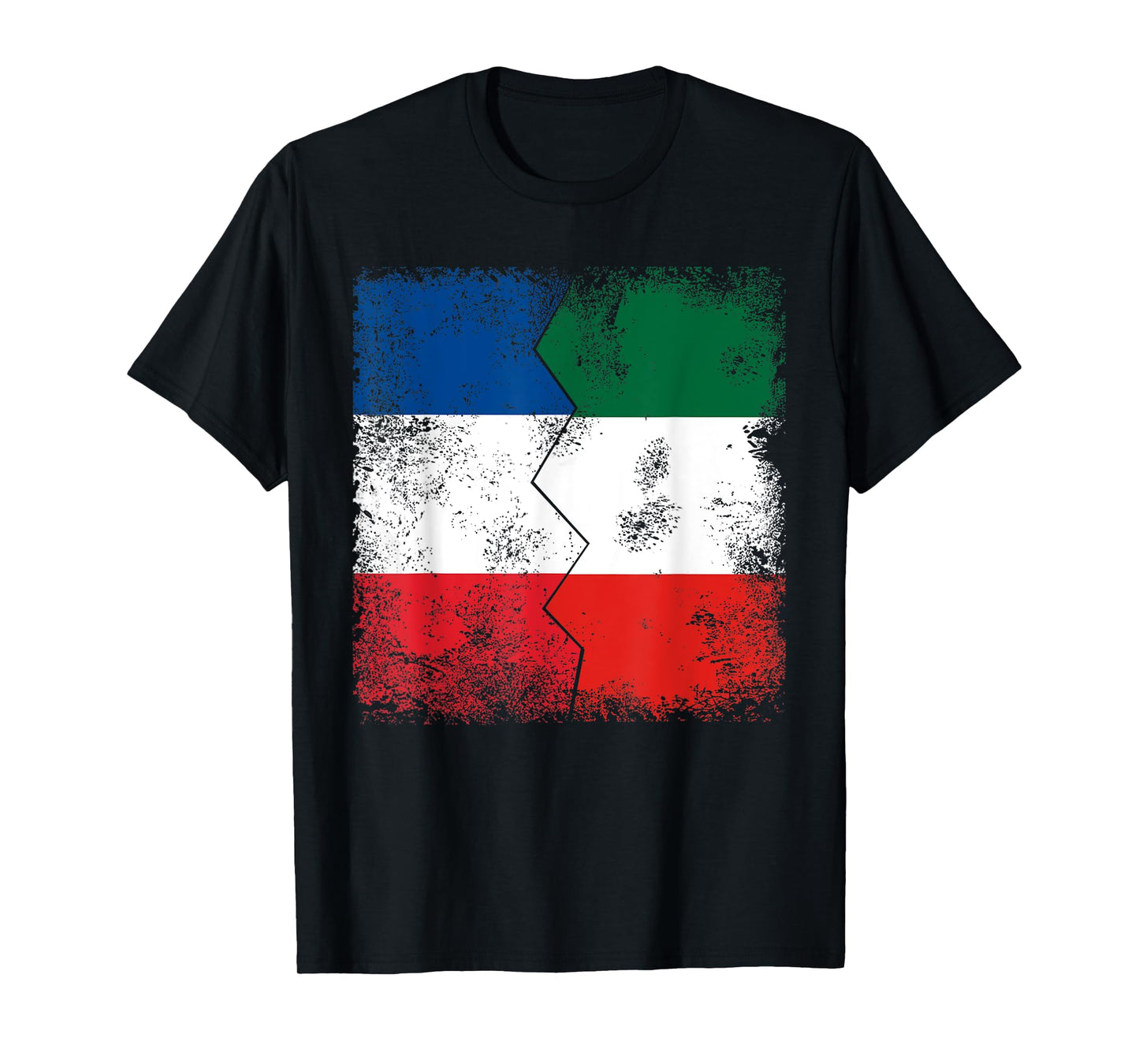 France Italy Flags | Half Italian French Roots Italia T-Shirt